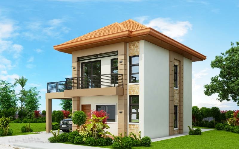 Biệt thự 2 tầng hiện đại – có sân thượng rộng rãi, thoáng mát